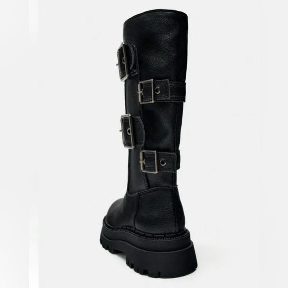 Zara Buckled Lug Sole Ankle Boots - Picture 4 of 7